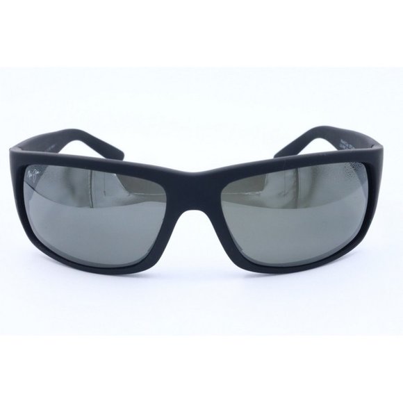 Maui Jim World Cup MJ 266-02MR Wrap Black Rubber Polarized Sunglasses Gray (B) - Picture 3 of 8